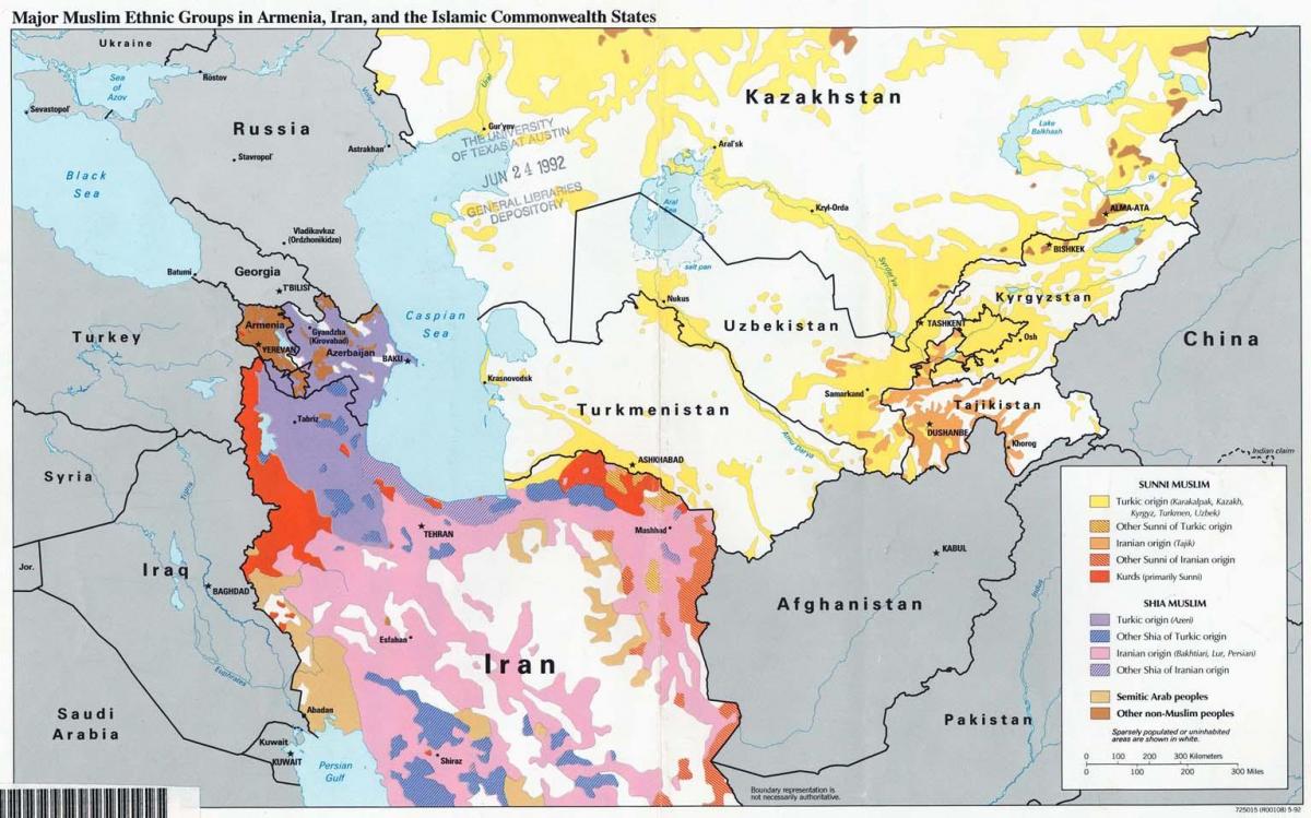 mapa de Kazajstán religión