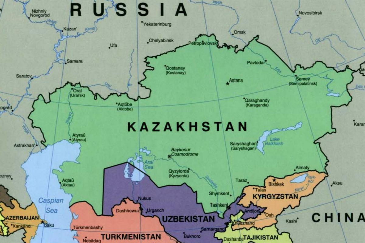mapa de almaty, Kazajstán