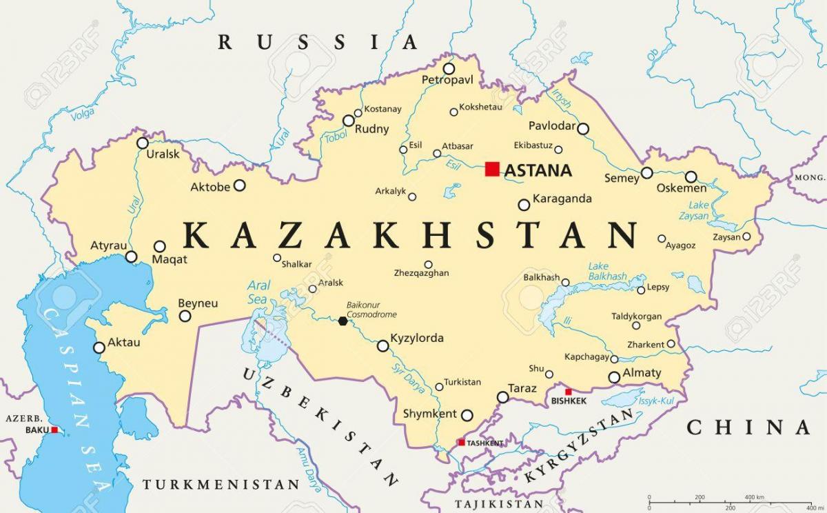 mapa de astana, Kazajstán