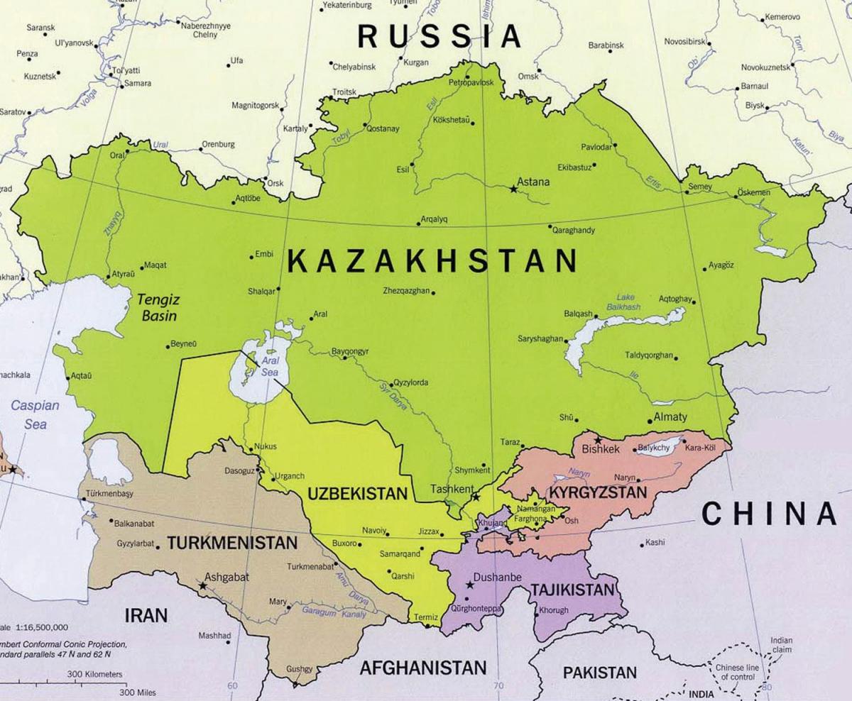 mapa de tengiz Kazajstán