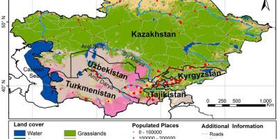 Mapa de Kazajstán climático