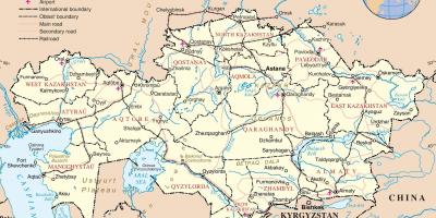Mapa de Kazajstán político