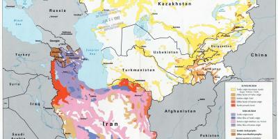 Mapa de Kazajstán religión