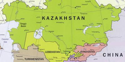 Mapa de tengiz Kazajstán